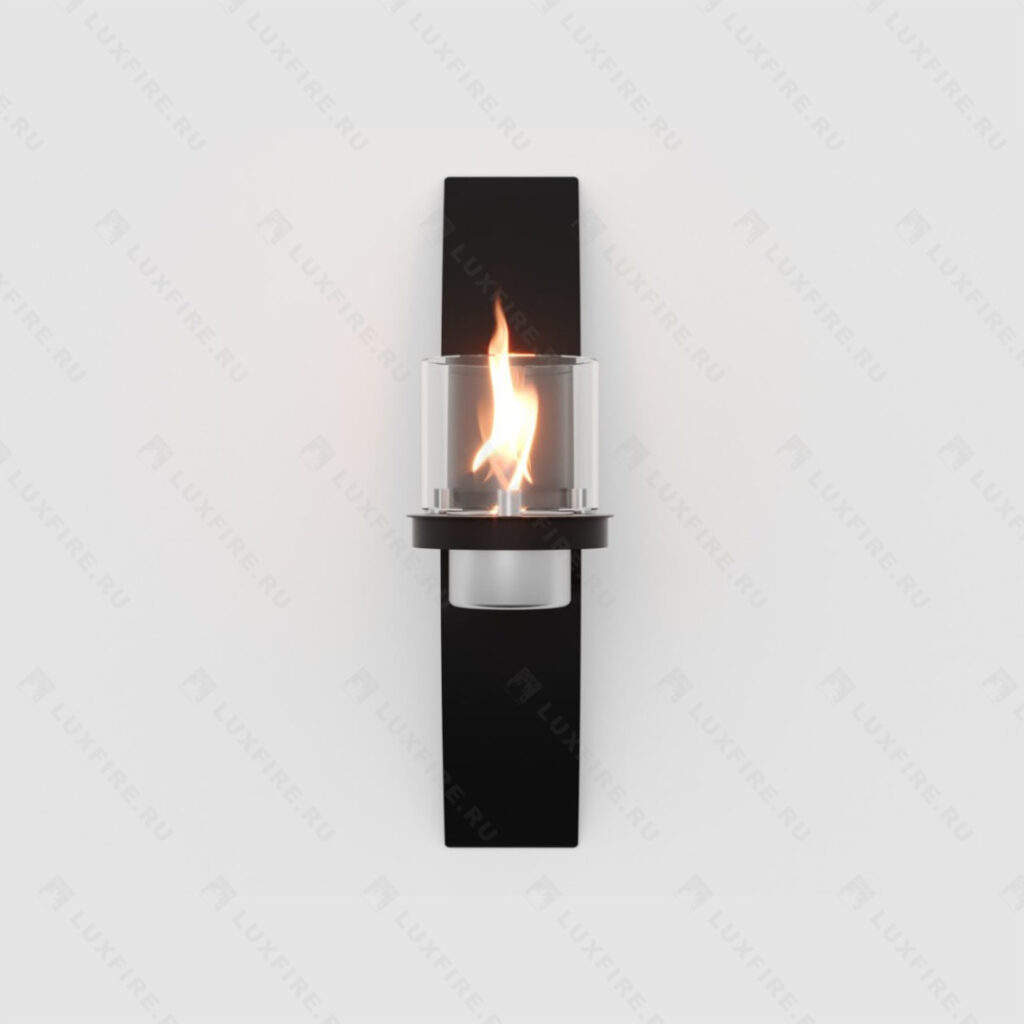 Настенный биокамин Lux Fire «Олимпус D» (черный)