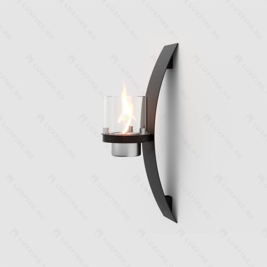Настенный биокамин Lux Fire «Олимпус D» (черный)