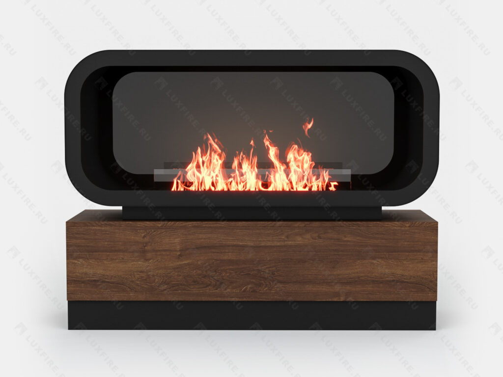 Тумба глухая Империал-1200 с автоматическим биокамином Lux Fire Genius-I 800