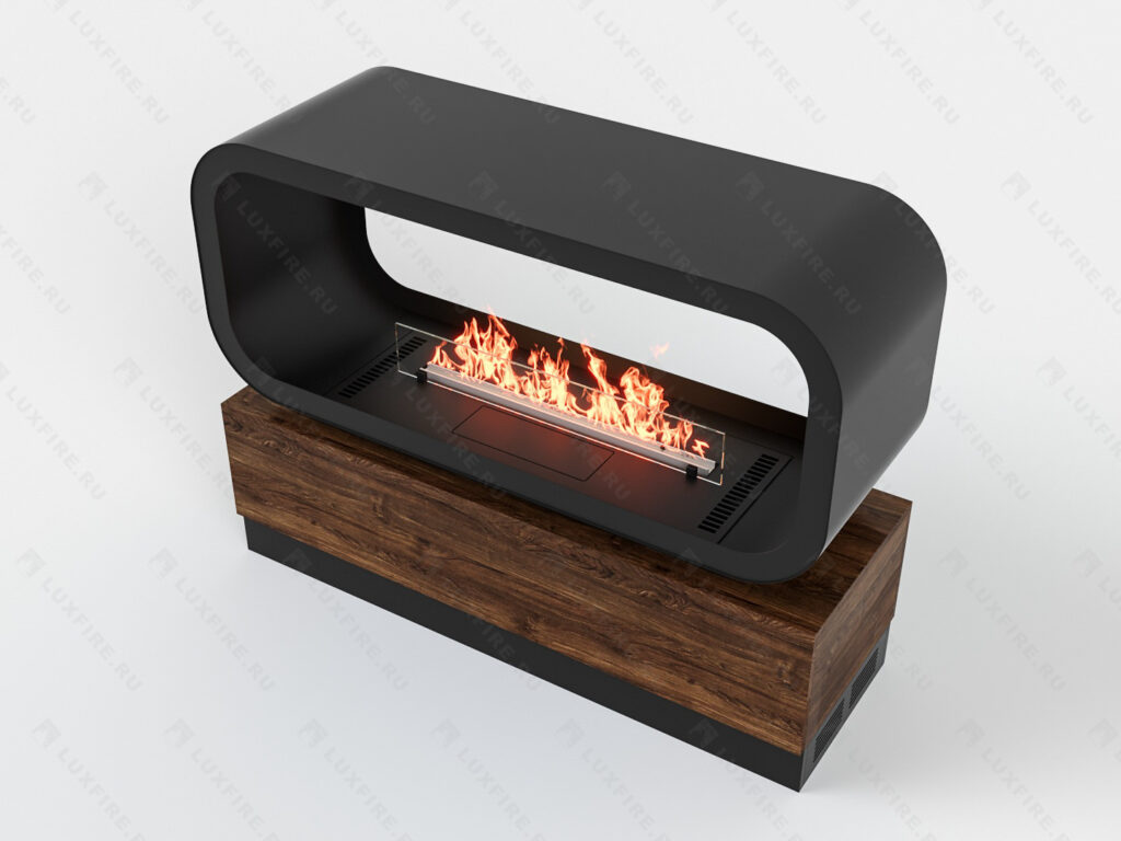 Тумба сквозная Империал-1200 с автоматическим биокамином Lux Fire Genius-I 800