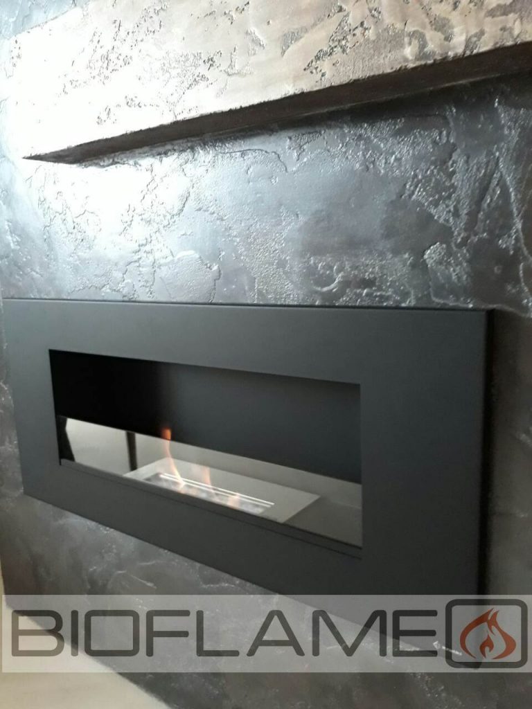 Биокамин Delta 2 черный со стеклом